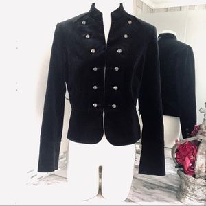 Black Velvet Military Jacket